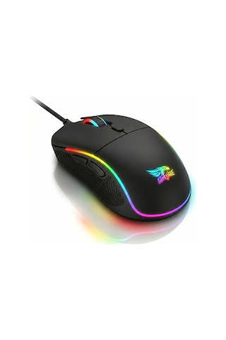 Rgb Gaming Kablolu Mouse Siyah 7200 Dpı Yüksek Hassasiyetli Makrolu Ergonomik Örgü Kablo Diğer