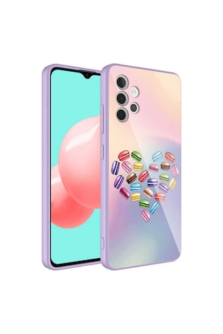 Galaxy A32 4g Kılıf Kamera Korumalı Desenli Sert Silikon Zore Epoksi Kapak NO1