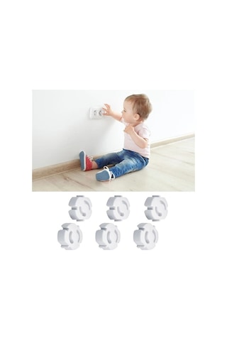 Bebek Çocuk Priz Koruma Kapağı 6 Adet Çocuk Güvenliği, Priz Muhafazası, Priz Kapatıcı 5047