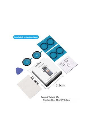 Qingmipy Insta360 One X2/x3 Kamera Lens Koruyucu - Ön Arka Tam Kapak - Yüksek Işık Geçirgenliği - Sağlam Pc Malzeme - Tam Uyumlu