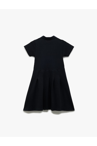 Koton Kısa Kollu Düğme Kapamalı Pamuklu Gömlek Elbise Lacivert 6wkg80001ak Lacivert