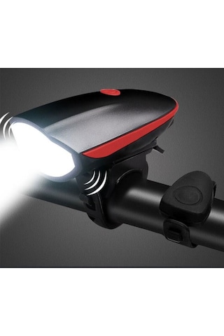 Forte Gt 250 Lümen Bisiklet Ön Farı 2 In 1 Kornalı 140 Db Xbyc 61 Siyah