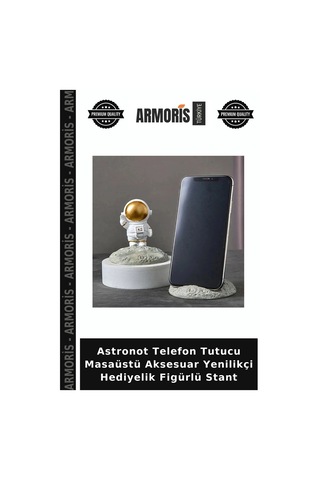 Astronot Telefon Tutucu Masaüstü Aksesuar Yenilikçi Hediyelik Figürlü Stant