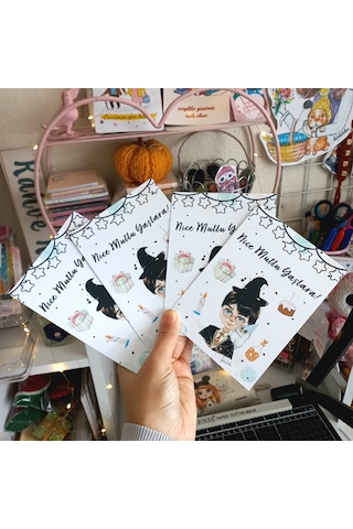 Harry Potter Çizimli Doğum Günü Tebrik Kartı Zarflı 5 Adet
