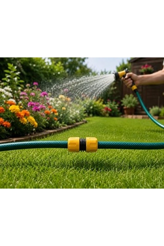 Hortum Eki Bağlantı Aparatı 1/2" Bahçe Sulama Hortumu Birleştirici Ek Parça, Sızdırmaz Hortum Bağlantı Adaptö
