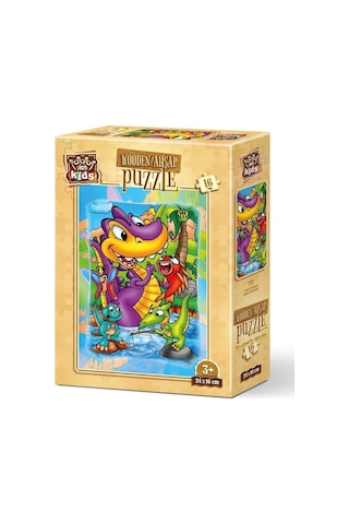 Art Puzzle Kids 3 Yaş Ve Üzeri Ahşap Yapboz Ejderha Ve Balıklar - 16 Parça Yapboz 5857