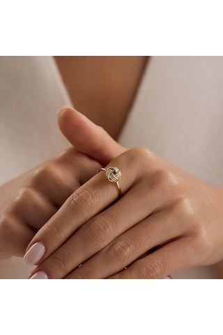 Sembol Gold 14 Ayar Altın Düğüm Model Yüzük 0,72 Gr T14648 Çok Renkli