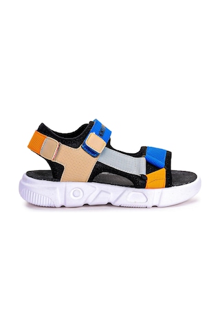 Kiko Kids Cırtlı Yürüyüş Erkek Çocuk Sandalet 2722-27 Saks Mavi