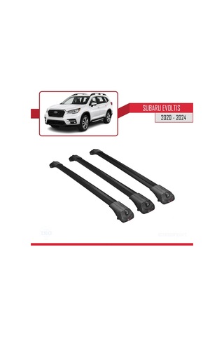 Subaru Evoltis 2020 Ve Sonrası İle Uyumlu Ace-1 Ara Atkı Tavan Barı Siyah 3 Adet Bar