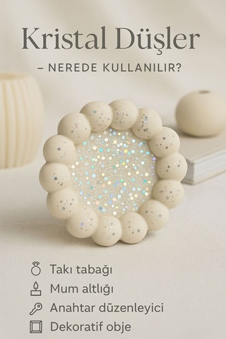 Parıltılı Bubble Sunumluk Pinterest Tabak Taş Tozu Kristal Düşler