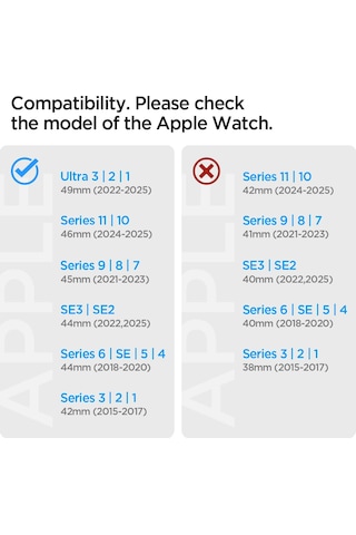 Spigen Watch 49/46/45mm Ultra 3/2/1 / Seri 11/10/9/8/7 İle Uyumlu Kordon Band Sleek Link İnce Baklalı Çelik Gümüş Kayış - Amp07224 Spigen Tr Sku: Smg8690010079824