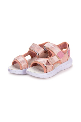Kiko Kids 333 Hologram Cırtlı Kız Çocuk Sandalet Ayakkabı Pudra