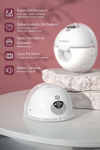 Momcozy M5 Kablosuz Göğüs Pompası (Çiftli)