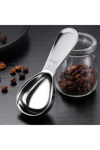 Ximistore9 304 Paslanmaz Çelik 2 Adet 30ml Ölçü Kaşığı Seti - Kahve, Çay, Şeker, Un İçin Hassas Ölçüm, Kolay Temizleme Gümüş
