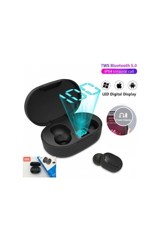 E6S True Kablosuz Kulaklık Dijital Göstergeli Bluetooth Kulaklık
