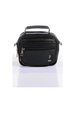 U.S. Polo Assn. Plevr84 Metal Logolu Çapraz Askılı Erkek Çanta Siyah