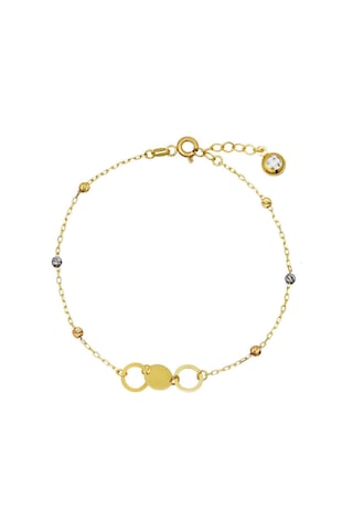 14 Ayar Altın Dorika Olimpiyat Bileklik - 17 Cm / Olimpiyat - Sarı Sarı Altın