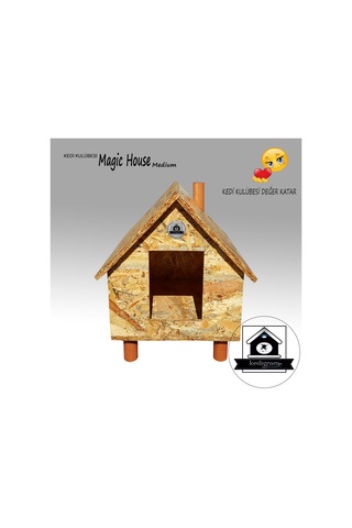Kedigram Kedi Kulübesi Kedi Evi Magichouse Medium Dış Mekan Su Geçirmez