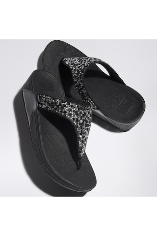 Roncato 090 All Black Terlik Kadın Diğer Je3-090 Fitflop Lulu Crystal-mix Toe-post All Black Siyah