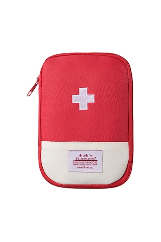 Sones Seyahat Ev Taşınabilir Tıbbi Çanta, Renk: Kırmızı Küçük
