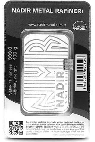 Nadir 100 Gram Külçe Gümüş