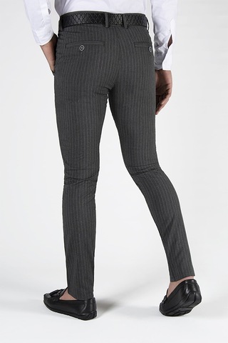 Terapi Men Erkek Antrasit Slim Fit Dik Çizgili Keten Pantolon Çok Renkli3