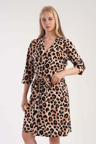 Vienetta Kadın Kapri Kol Leopar Sabahlık C9t8n0403 001