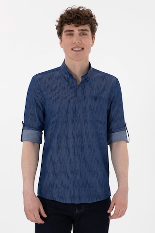 U.S. Polo Assn. Erkek Lacivert Uzun Kollu Gömlek 50306393-VR033