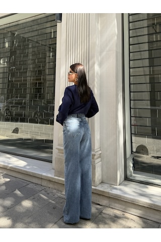 Out Of Standart Kadın Straight Leg Normal Bel Düz Paça Jean Pantolon Çok Renkli