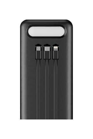 30000mah 4 Usb Çıkışlı Powerbank Type C Lightning Ve Mikro Usb Girişli El Fenerli Siyah