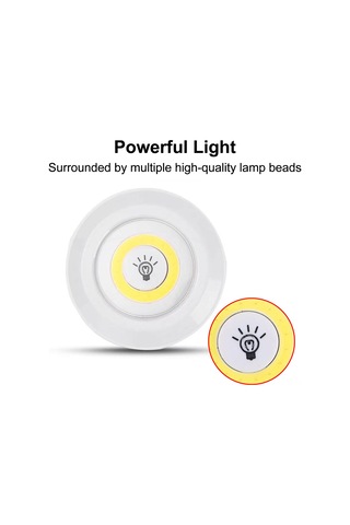 Wezone Evcil Hayvan Yuvası Için Cob Kumandalı Dokunmatik Işık - 3 Lü Set, Beyaz Işık, 30 Dakika Gecikmeli Kapatma, 5-10m Kumanda Mesafesi