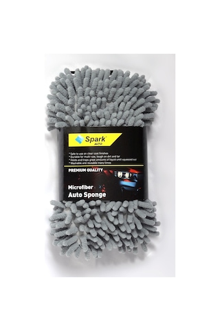 Spark 2316 Peluş Oto Kurulama Bezi & Spark 7040 Yıkama Süngeri & Polikur 3219 Güderi Bez 3'lü Set