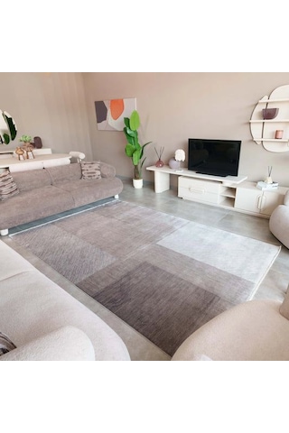 Saray Halı Istana Is02a 120 Tarak Lüks Modern Salon Halısı Özel Taban Beyaz - Gri
