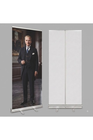 Atatürk Poster Baskılı Roll Up Banner 85x200cm No:5 Diğer