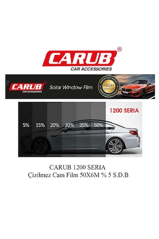 Seria 1200 Süper Koyu Siyah Çizilmez Cam Filmi 4 Numara 50 Cm X 6