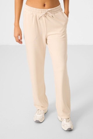 Bej Yumuşak Dokulu Kapüşonlu Oversize Kadın Eşofman Tunik Takım - 95348 Bej