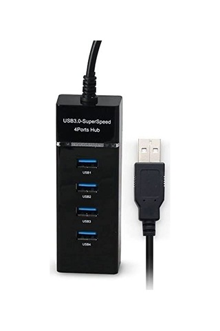 Port-13 4 Port Hub Usb 3.0 Çoğaltıcı Çoklayıcı Pg-288-30 Santimetre Siyah Renk