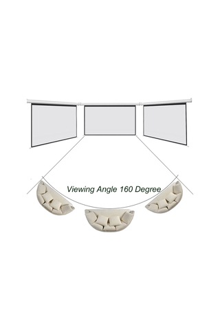 Everest Mpp-240, 240x200, Storlu, Projeksiyon Perdesi, Arkası Siyah Fonlu, Duvar Ve Tavana Asılabili