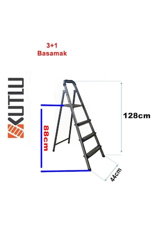 Kutlu Dayanıklı 3+1 Metal Basamaklı Merdiven