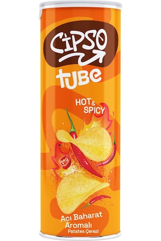 Cipso Tube Acı Baharat Aromalı Cips 160 Gr X 8 Adet