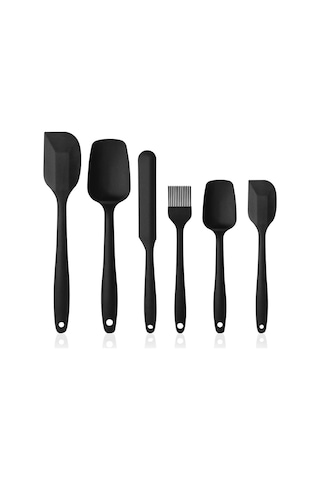 Silikon Spatula Kaşık Seti, 6 Adet Silikon Spatula, Çorba Kaşığı, Fırın Fırçası, Spatula, Isıya Dayanıkl Genel