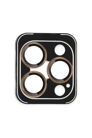 Joko Apple Uyumlu iPhone 16 Pro Max Pvd Metal Kamera Lens - Gold
