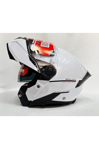 Mt Atom 2 Sv A1 Güneş Vizörlü Çene Açılır Kask Parlak Beyaz