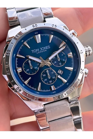 Tom Jones Çelik Kordon 3 Atm Suya Dayanıklı 2 Yıl Garantili Erkek Kol Saati Tje1.2389.7 Gri