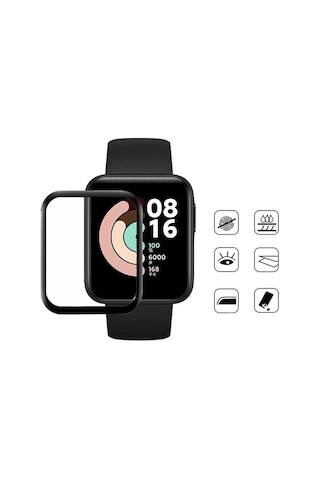 Kilifone - Xiaomi Redmi Watch Mi Watch Lite Uyumlu - Ekran Koruyucu Pmma Pet Saat Ekran Koruyucu - Şeffaf