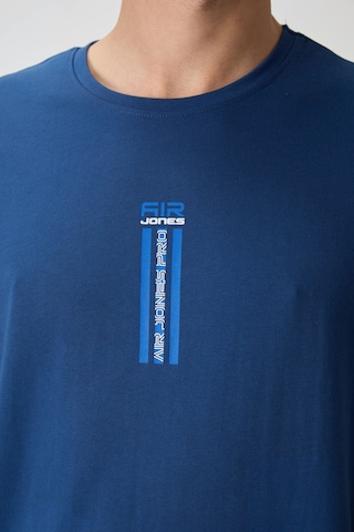 Air Jones Tommy Life Parlament %100 Pamuk Kalın Yumuşak Dokulu Oversize Fit Baskılı Erkek T-shirt - 88360 Parlament
