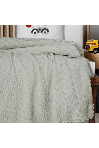 Kanz Bebek Waffle Müslin Nakışlı Pike Knz-021 Bubble Yeşil Bubble Yeşil