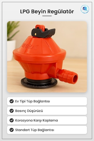 Lpg Beyin Regülatör Ev Tipi Tüp Dedantör Sağlam Gövdeli Basınç Dü