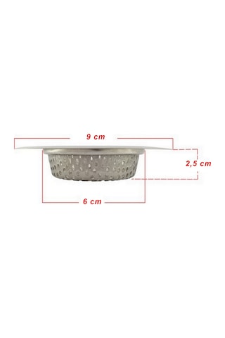 9 Cm Büyük Boy Paslanmaz Çelik Lavabo Süzgeci - Evye Süzgeci - Ev