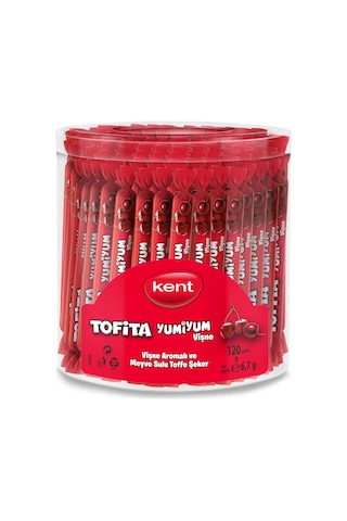 Kent Tofita Yumiyum Şeker Vişne Aromalı 6.7 G 2 x 120 Adet